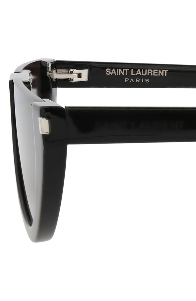 Saint Laurent 58mm Cat Eye Sunglasses, Alternate, color, Black Black Black