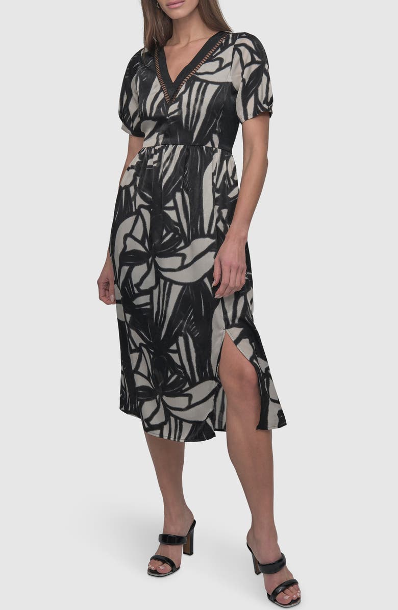 DKNY Print Ladder Stitch Dress, Main, color, 