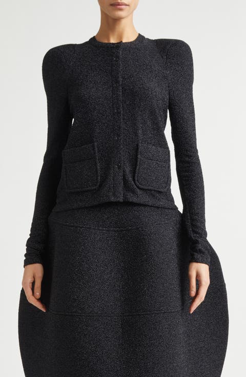 Foamy Shoulder Glitter Cardigan