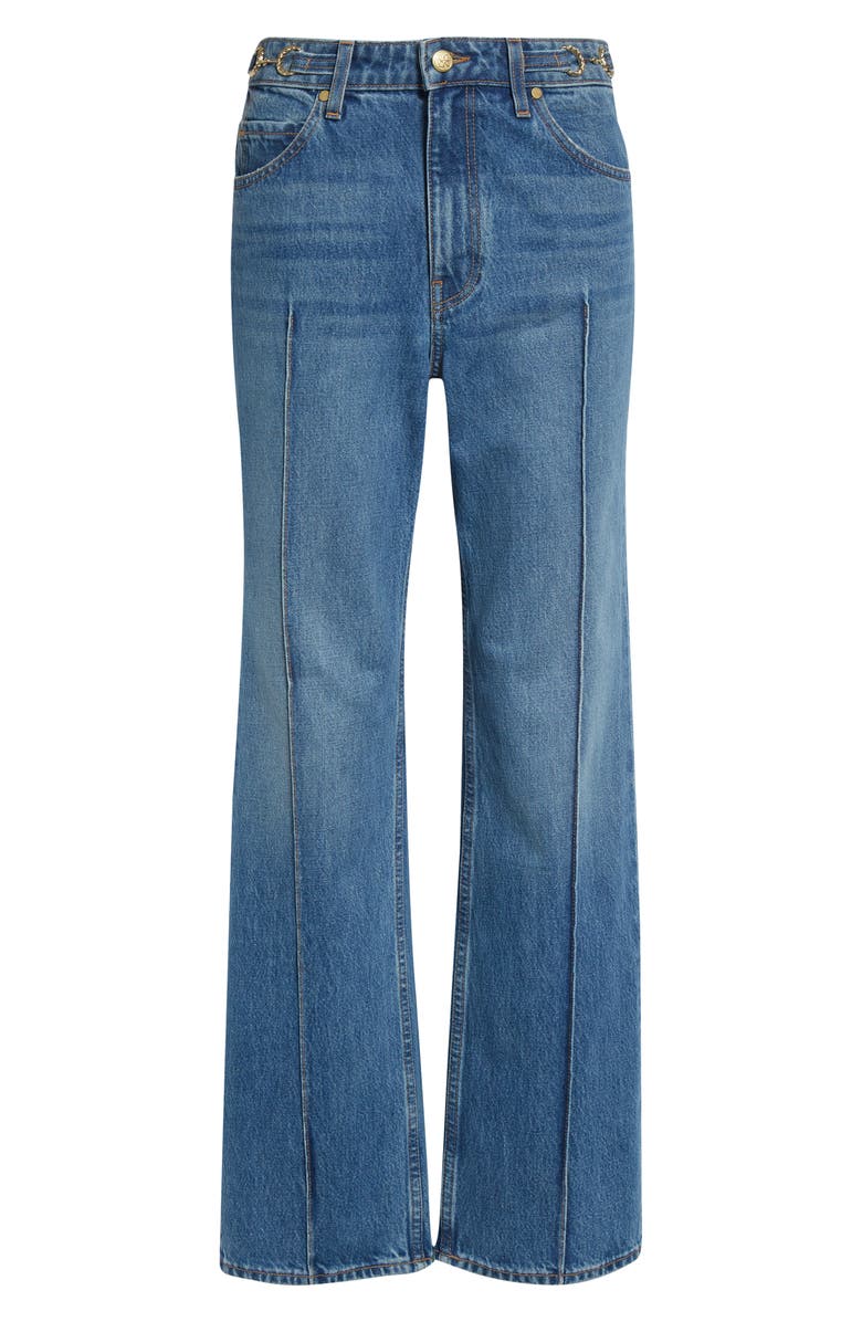 Ulla Johnson Agatha Mid Rise Straight Leg Jeans, Main, color, Danube