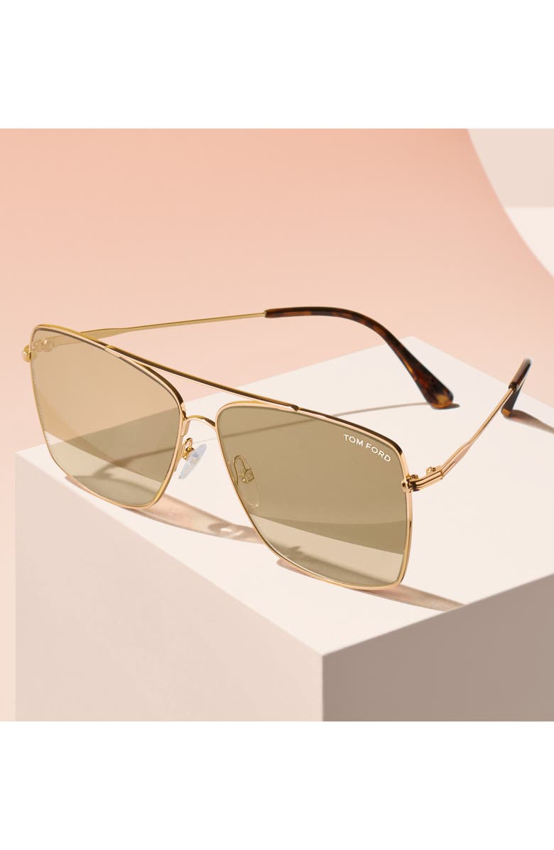 TOM FORD Magnus 60mm Aviator Sunglasses, Alternate, color,