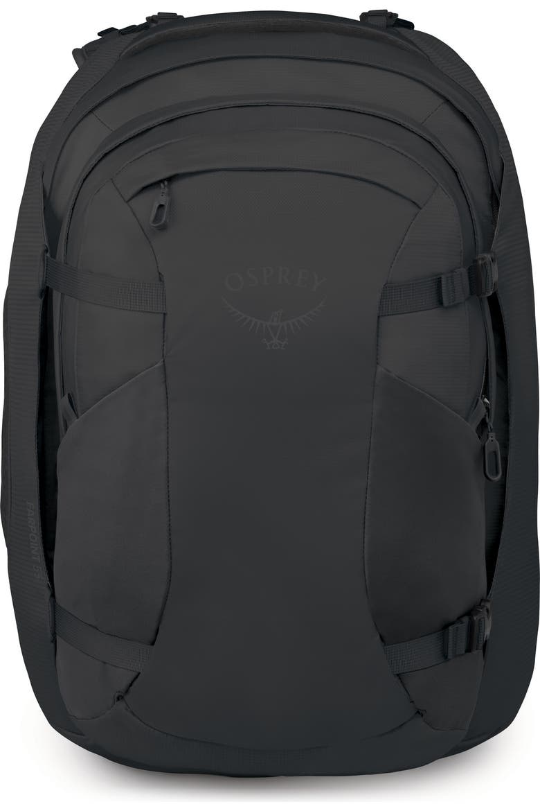 farpoint osprey 55 travel backpack Pack Black The Farpoint 55 by Osprey is an ideal mens travel backpack for travelers seeking a versatile solution to move with agility and comfort in every part of the world Osprey Farpoint 55 Travel backpack-Black