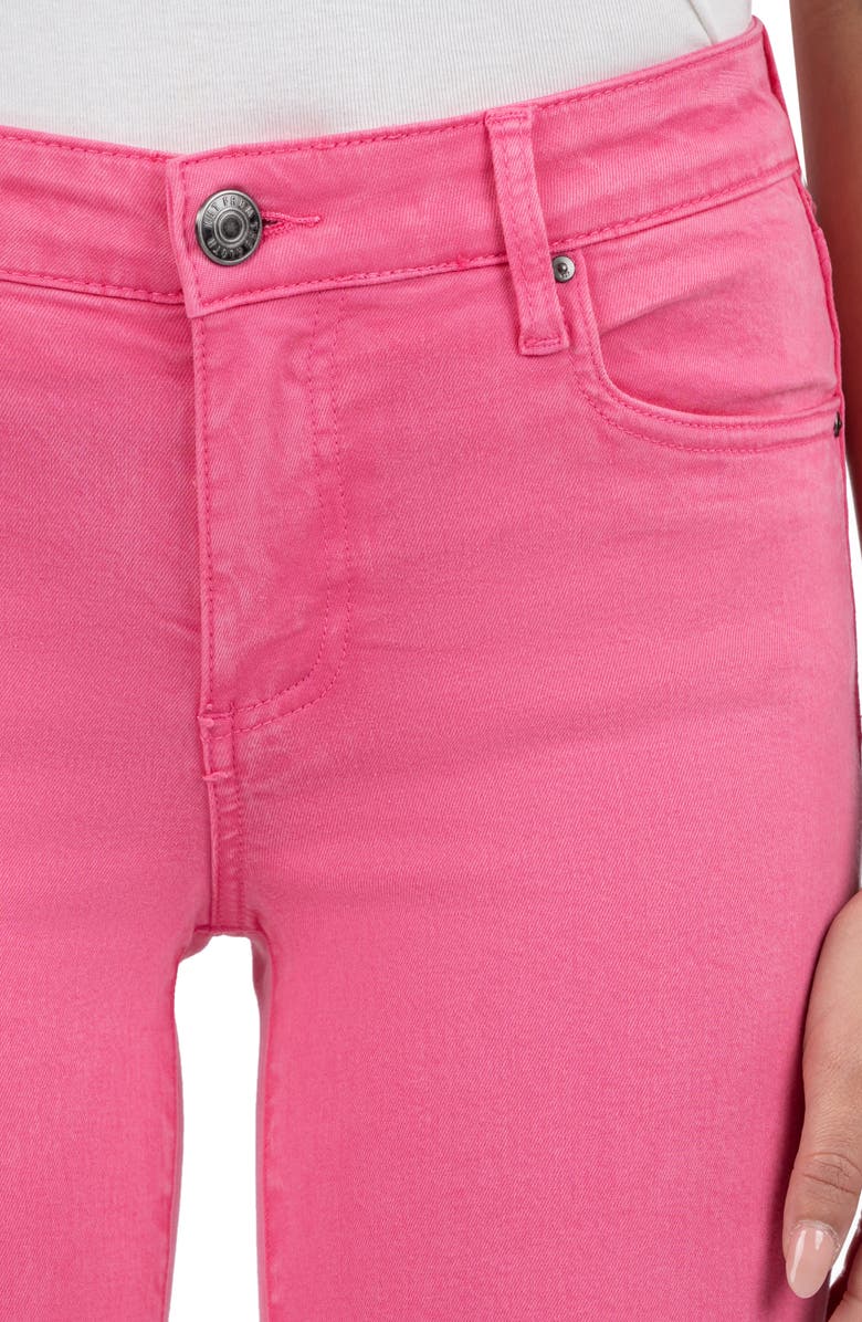 KUT from the Kloth Amy Fray Hem Crop Skinny Jeans, Alternate, color, Sugar Coral