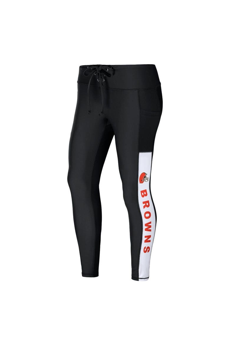 Women's WEAR by Erin Andrews Black Cleveland Browns Leggings, Alternate, color, Black