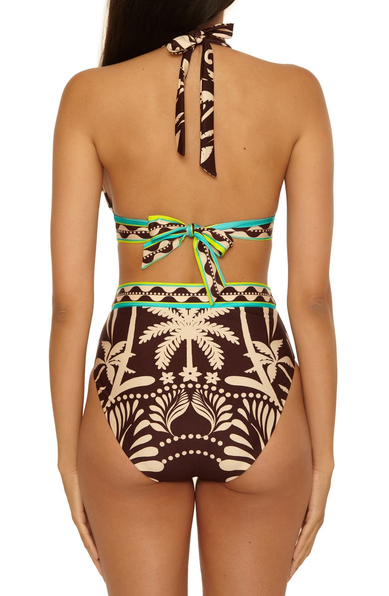 Trina Turk Syros Banded Halter Bikini Top, Alternate, color, 