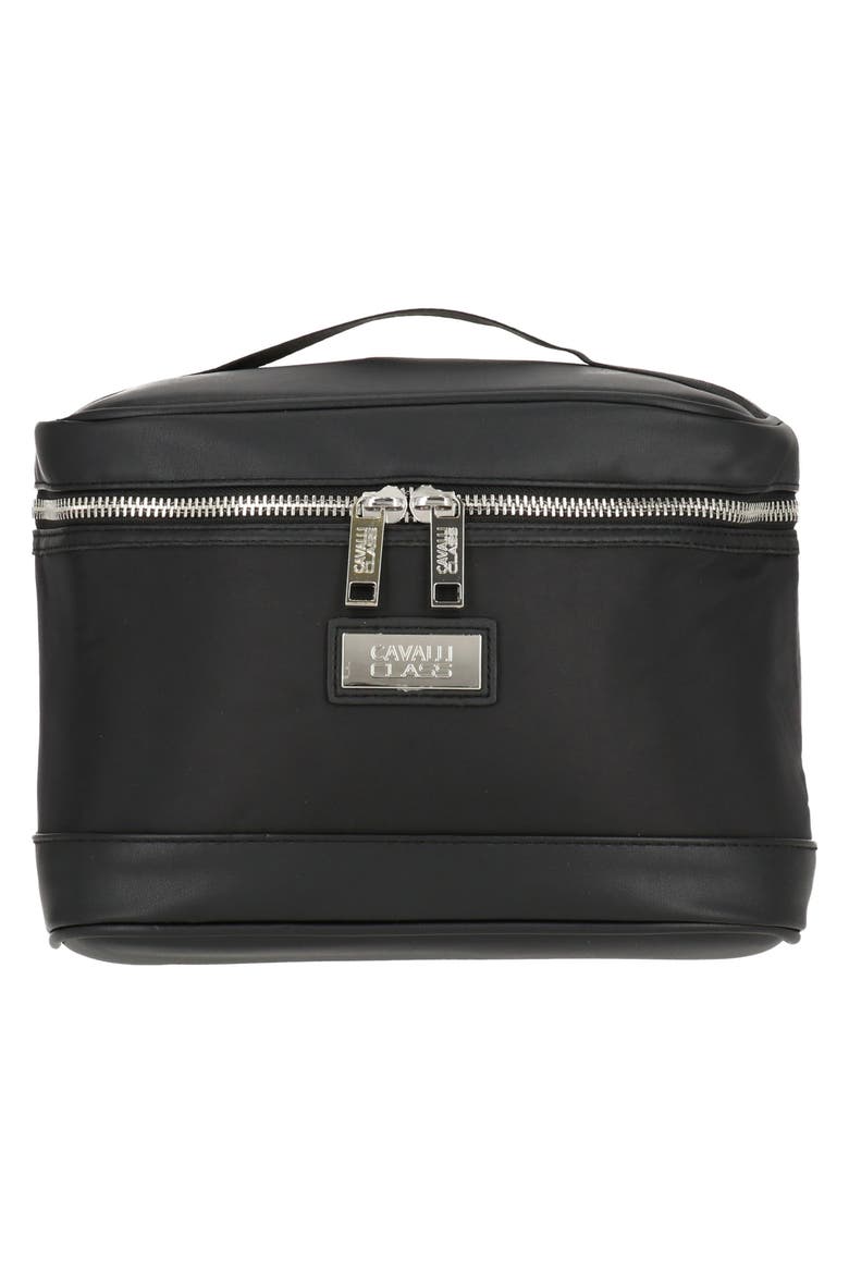 Perfect Cosmetic Bag, Main, color, BLACK/ SILVER