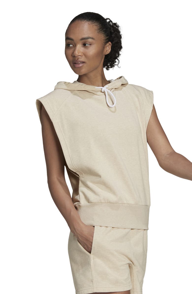 adidas Sleeveless Hoodie, Alternate, color, 