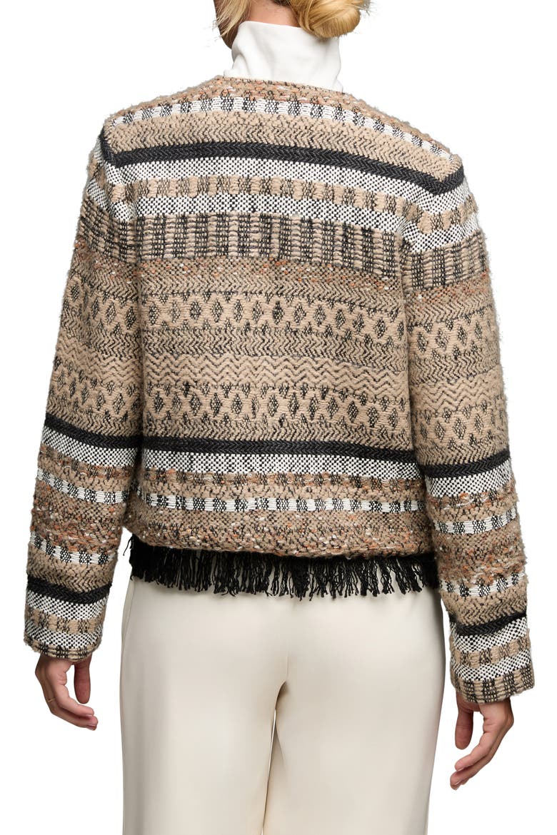 Woven Zip Jacket, Alternate, color, NEUTRAL MULTI