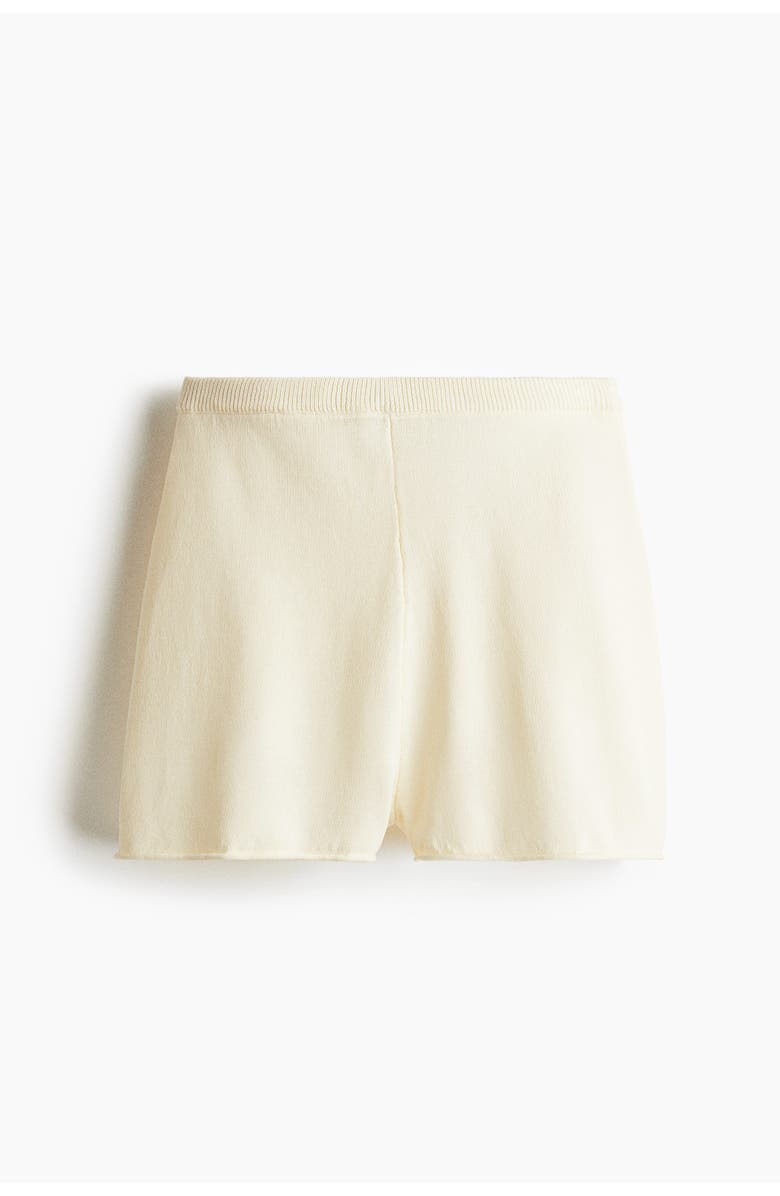 H&M Knitted Shorts, Main, color, Cream