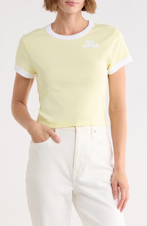 Dalia Cropped Cotton T-Shirt