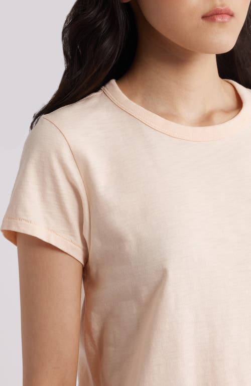 Rag & Bone Slub Crewneck Tee In Peach