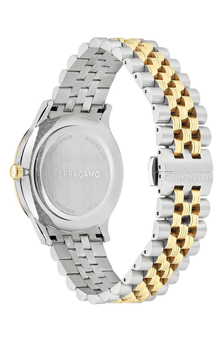 FERRAGAMO Duo Bracelet Watch, 40mm, Alternate, color, Two Tone