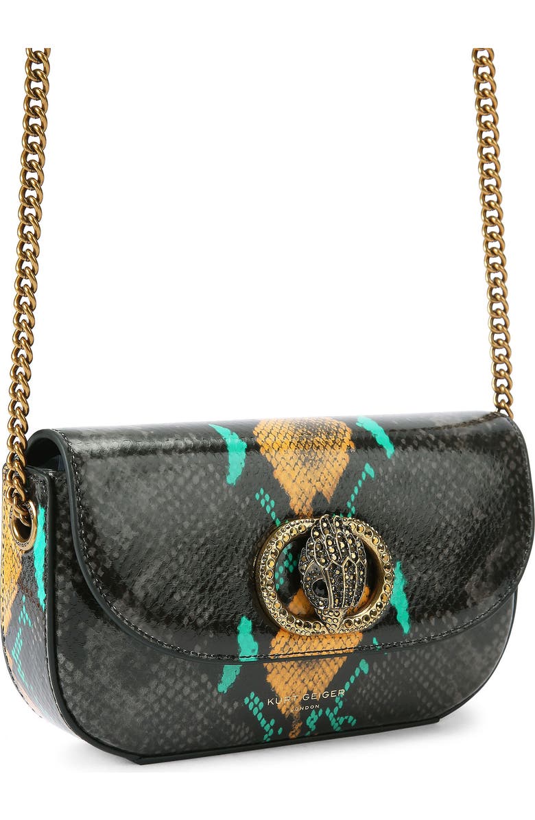Kurt Geiger London Small Chelsea Snake Embossed Leather Crossbody Bag, Alternate, color,