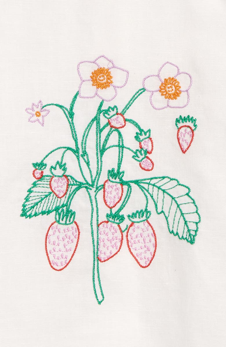 Stella McCartney Kids Kids' Floral Embroidered Linen & Cotton Top, Alternate, color, 