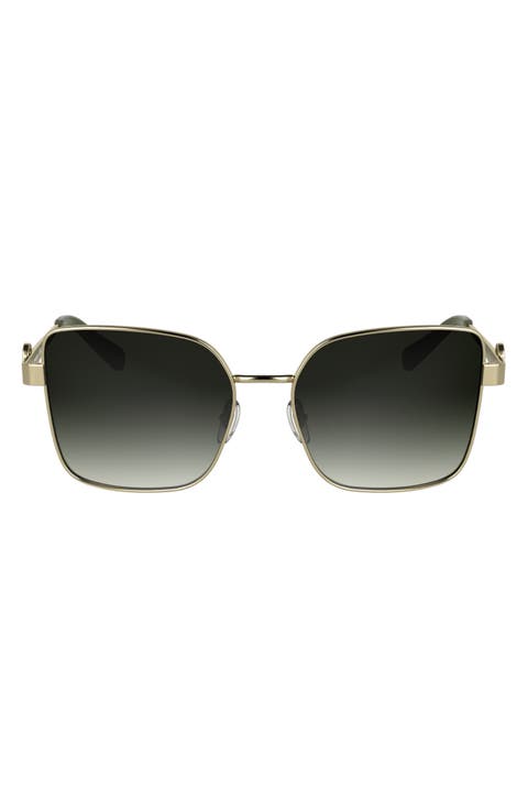 Medallion 56mm Butterfly Sunglasses