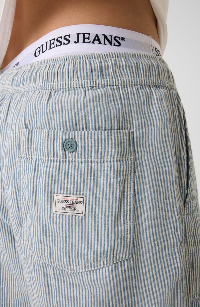 GUESS Stripe Drawstring Pants, Alternate, color, Sugar Paper And White Stripe