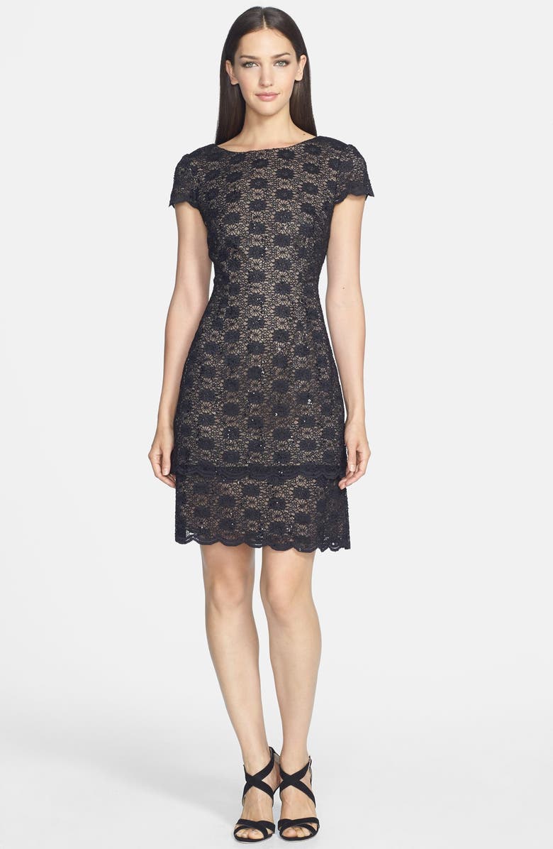 Alex Evenings Tiered Lace Sheath Dress | Nordstrom