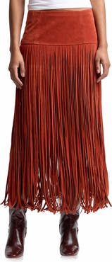 Avec Les Filles Fringe Maxi Skirt