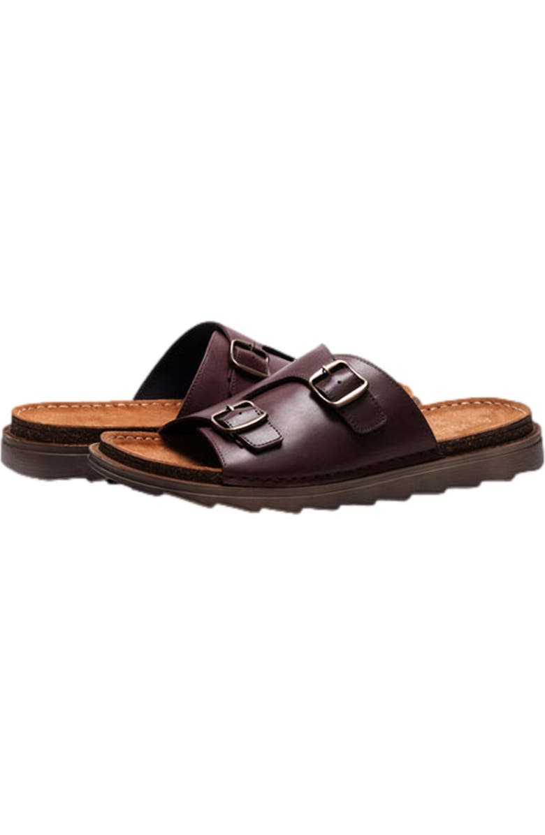 A. Veer Havana Double Strap Sandal, Alternate, color, Brown Leather