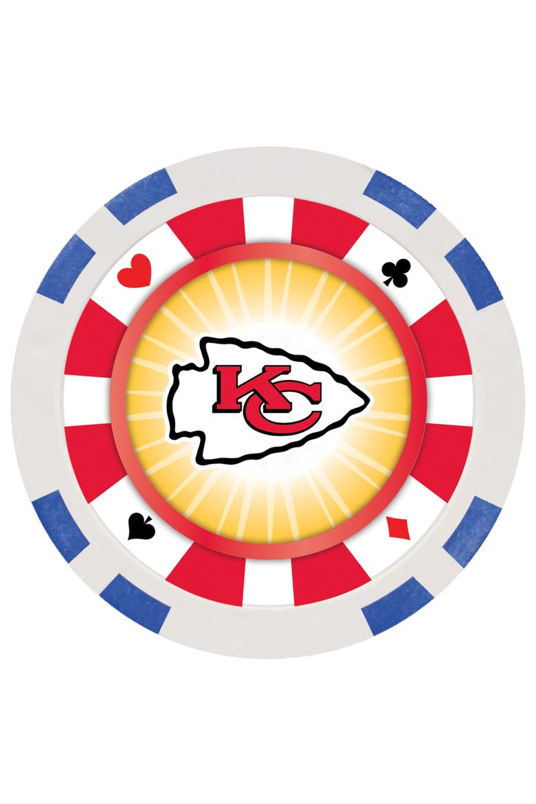 Kansas City Chiefs 100 Piece Poker Chips, Alternate, color, Multicolor