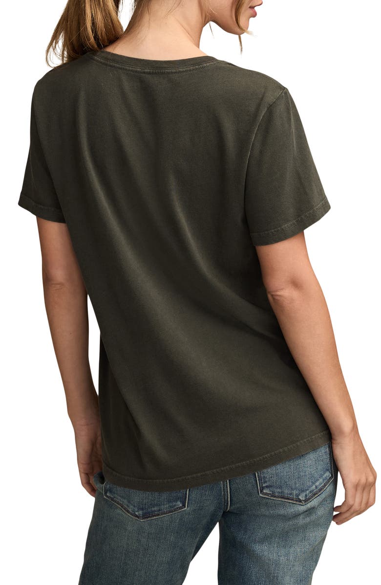 Lucky Brand Love at First Sip Embellished T-Shirt, Alternate, color, Raven