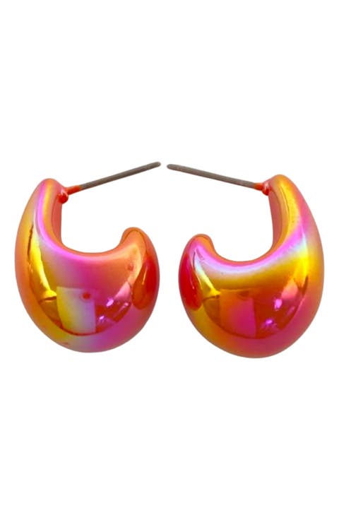 Mini Teardrop Hoop Earrings