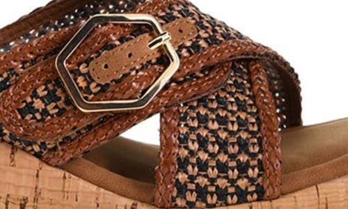 Chinese Laundry Loulou Platform Wedge Slide Sandal In Brown Multi