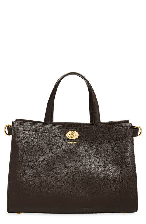Small Cotswolds Check Canvas & Leather Tote