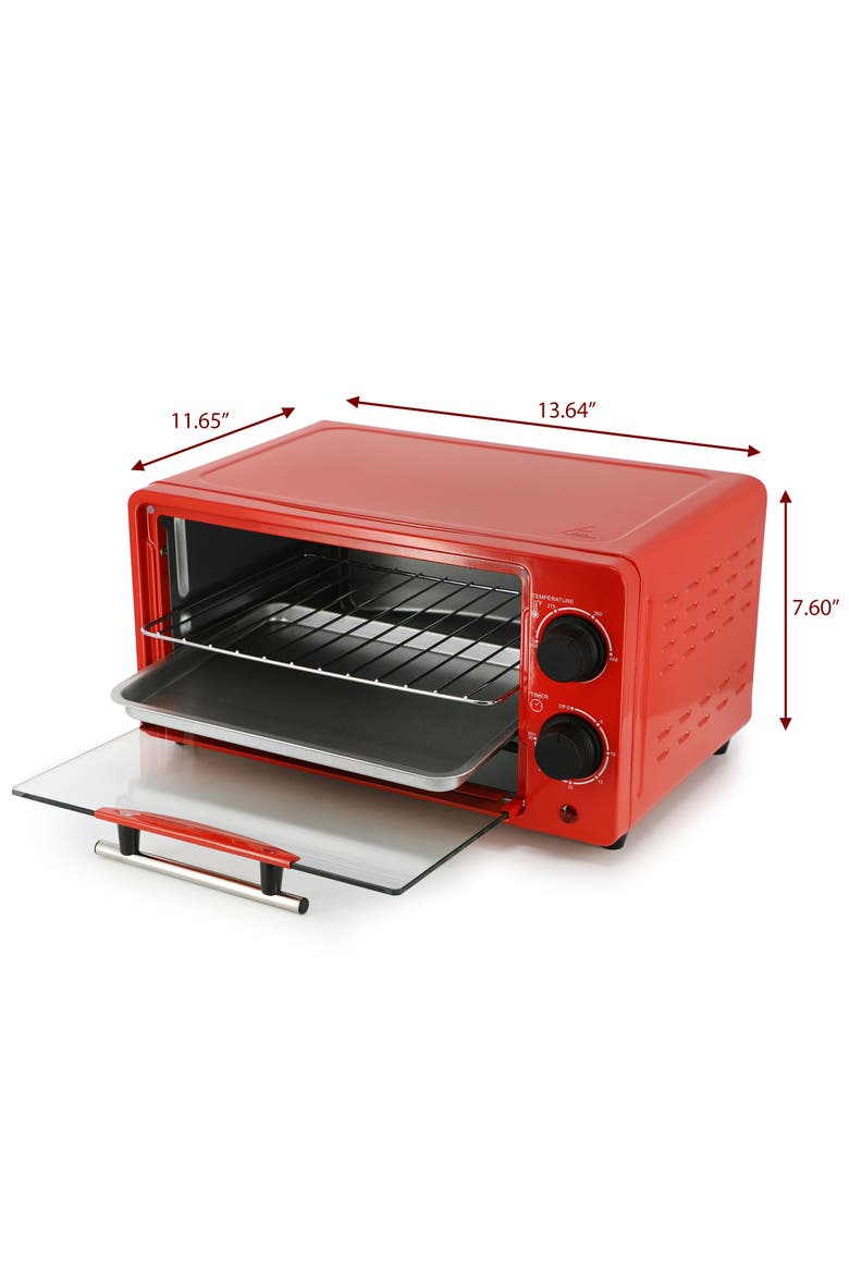 9.5 Quart Electric Counter Top Toaster Oven, Alternate, color, Red