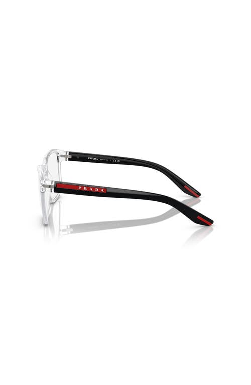 Prada Linea Rossa 55mm Rectangle Optical Glasses In White