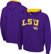 COLOSSEUM Men's Colosseum Purple LSU Tigers Arch & Logo 3.0 Full-Zip Hoodie