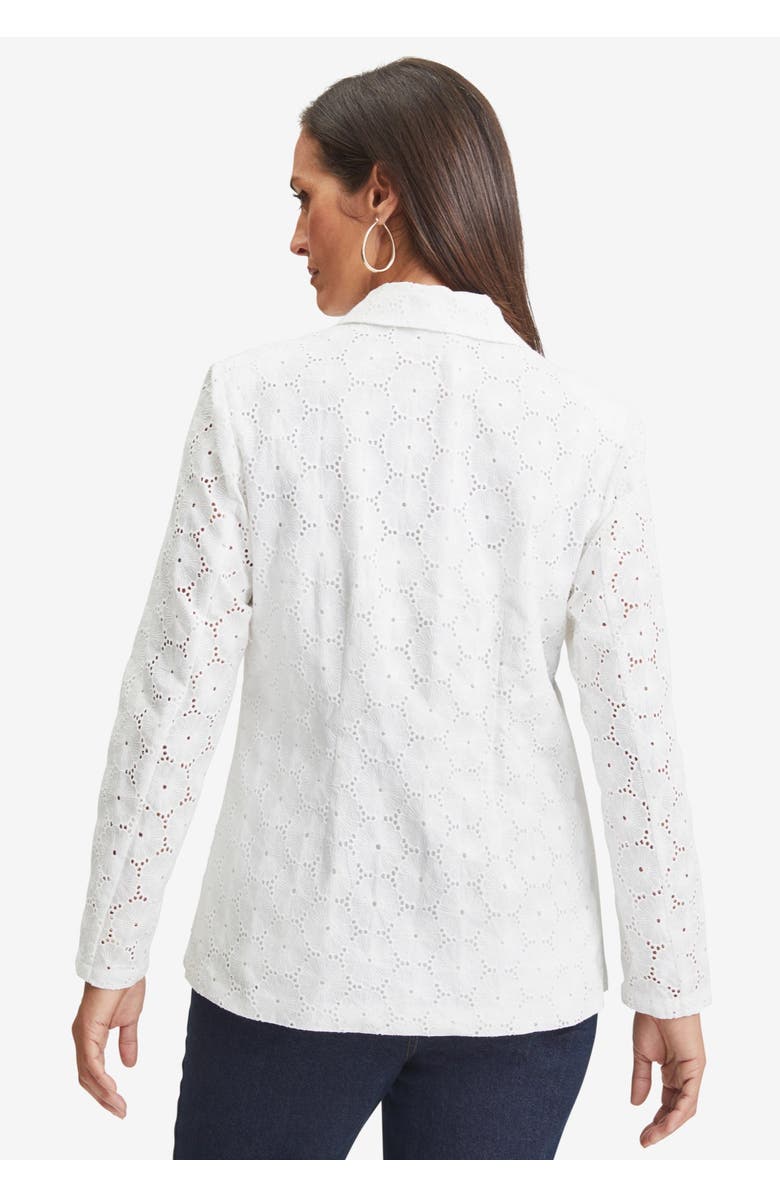Jessica London Eyelet Blazer, Alternate, color, 