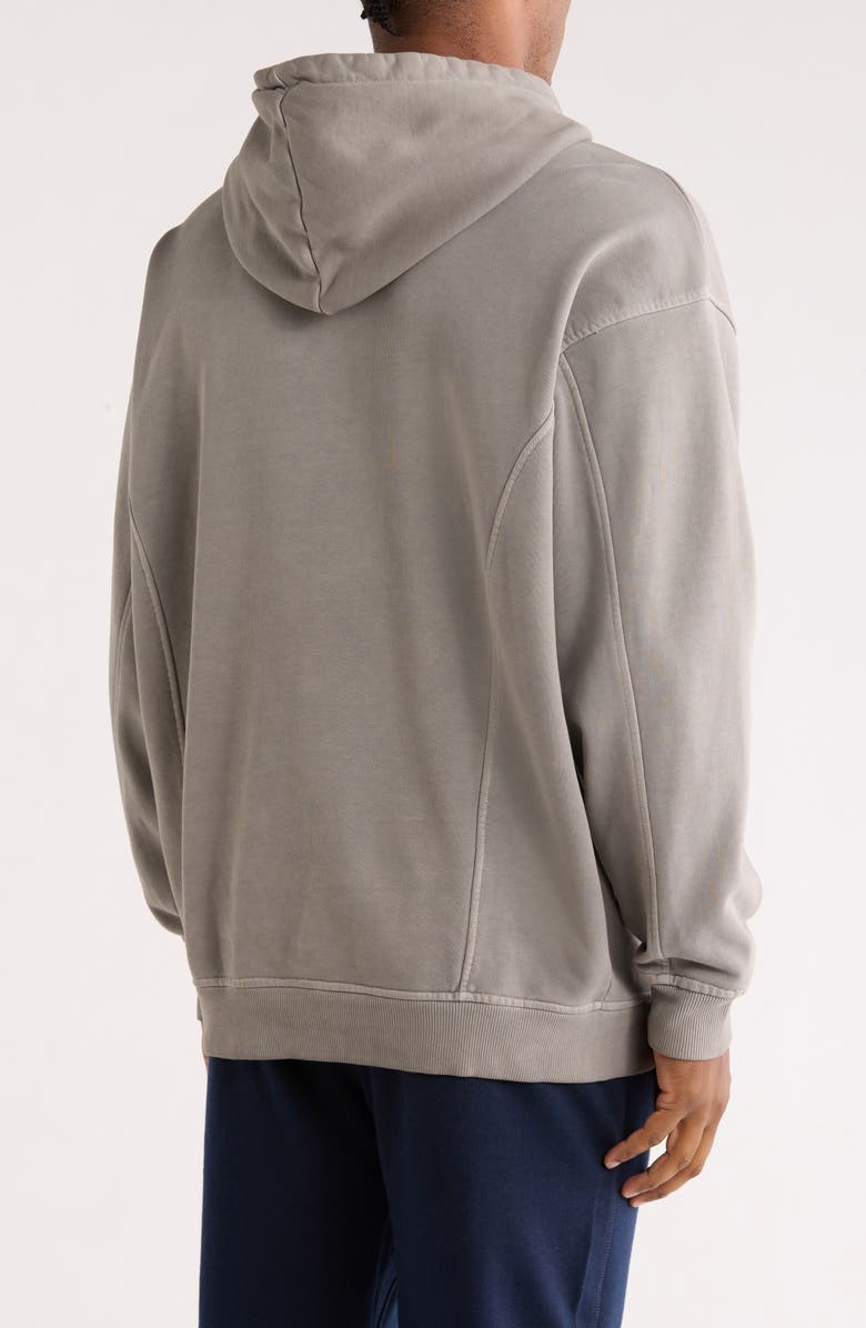 HUGO Neliso Cotton Hoodie, Alternate, color, Black