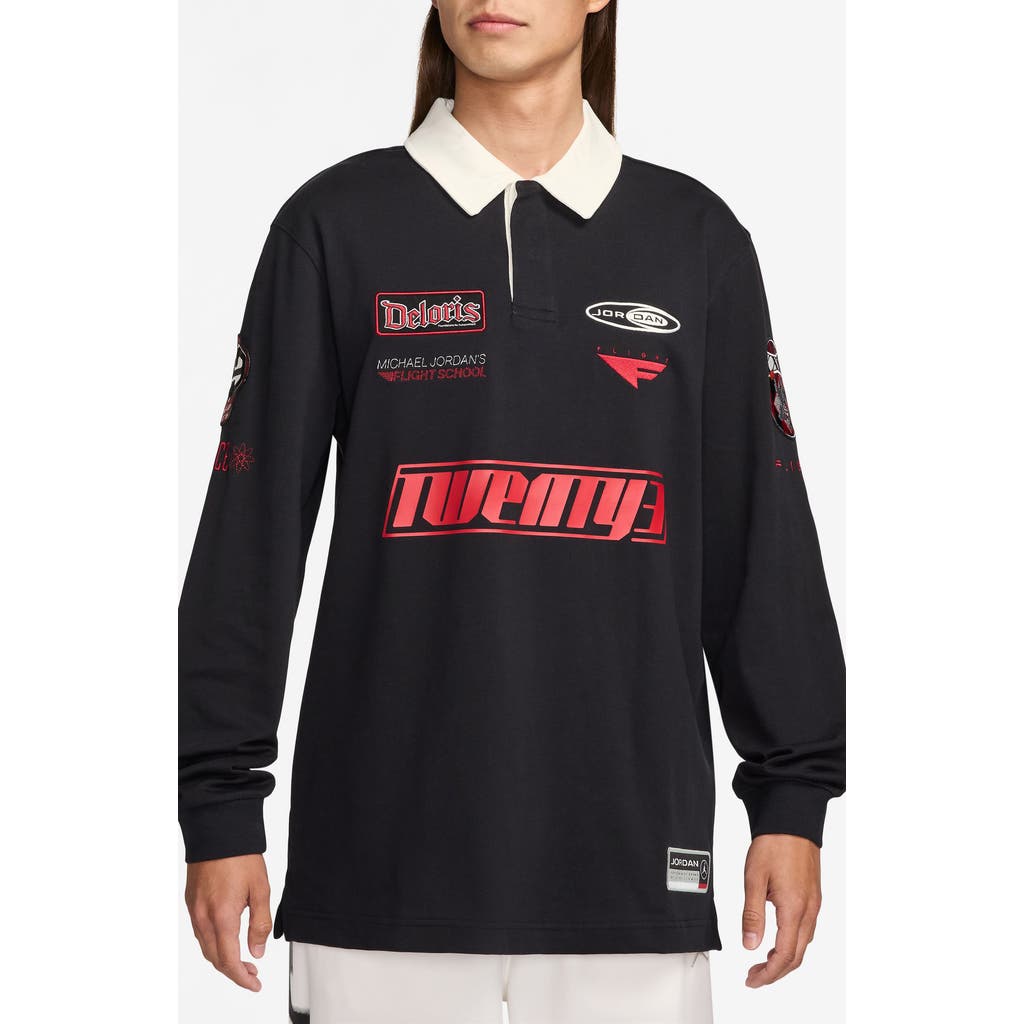 Jordan Essentials Long Sleeve Logo Rugby Shirt