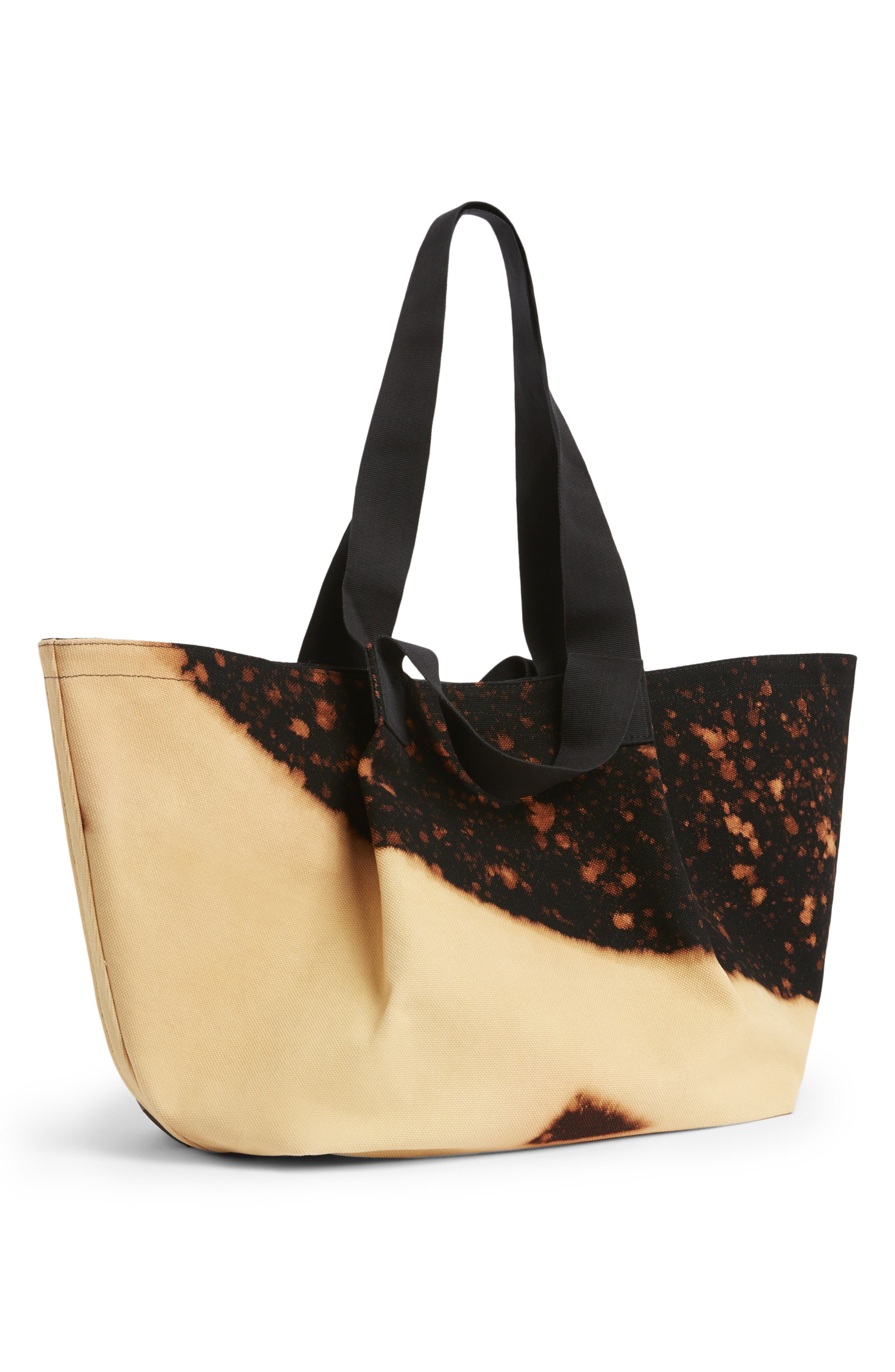 AllSaints Clarendon Bleached Canvas Tote, Alternate, color, 