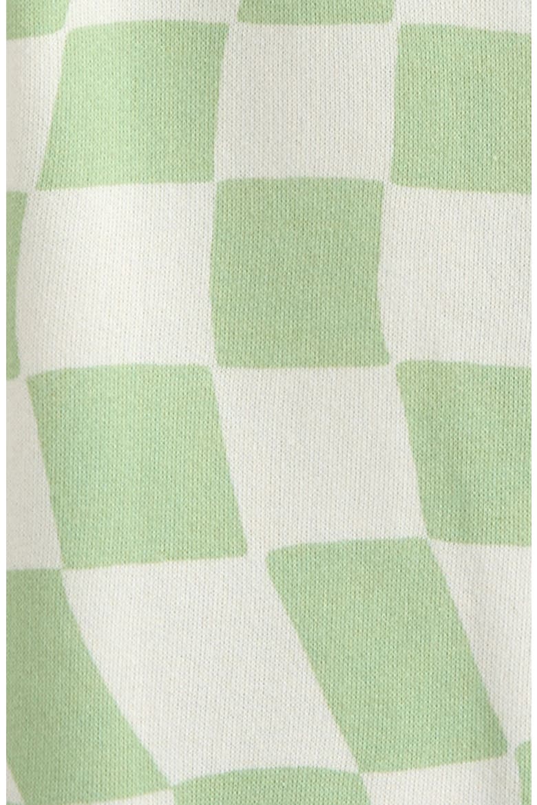 Front Pocket Romper, Alternate, color, GREEN QUIET CHECKER WAVE