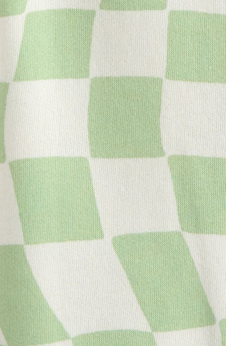 Tucker + Tate Front Pocket Romper, Alternate, color, Green Quiet Checker Wave