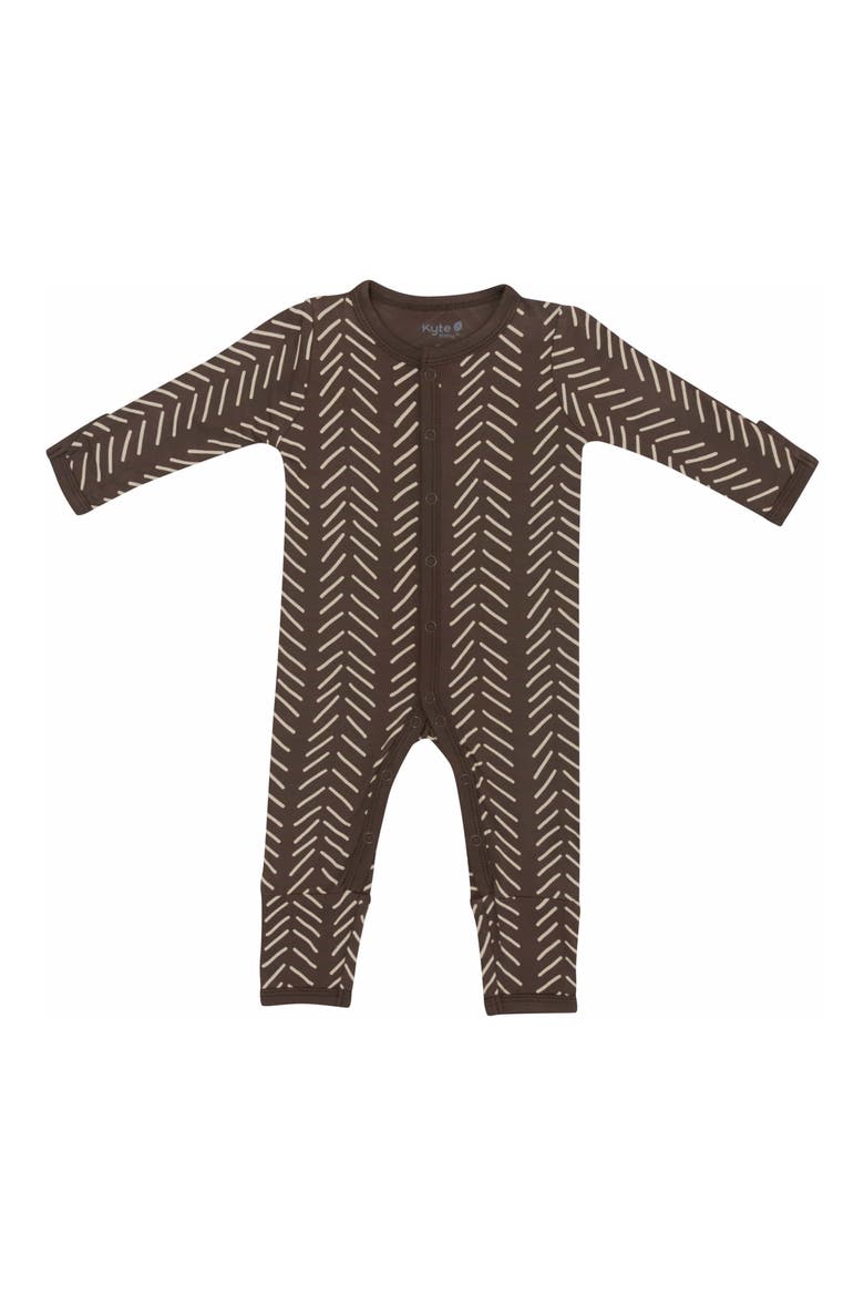 Kids' Herringbone Romper, Main, color, ESPRESSO HERRINGBONE