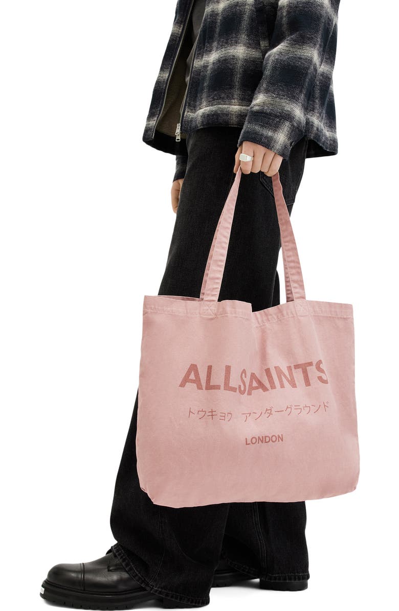 AllSaints Underground Tote, Alternate, color, Bramble Pink