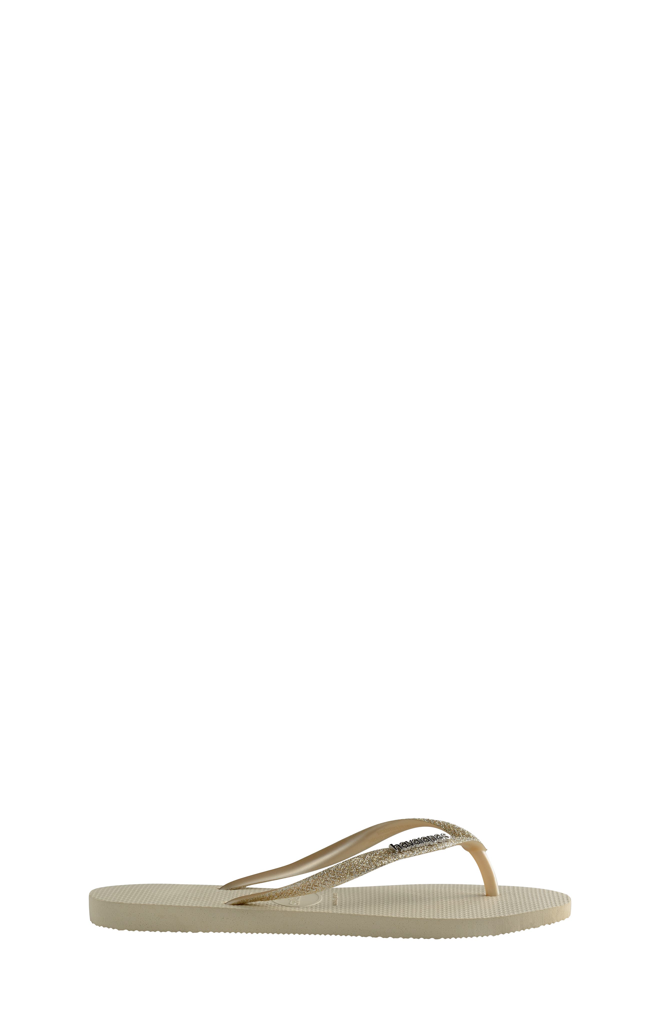Havaianas Slim Glitter Flip Flop, Alternate, color, 
