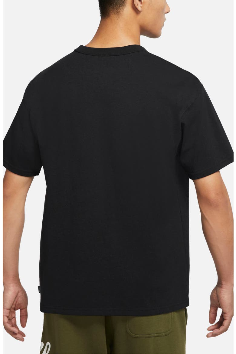 Premium Essential Cotton T-Shirt, Alternate, color, 010 BLACK/BLACK