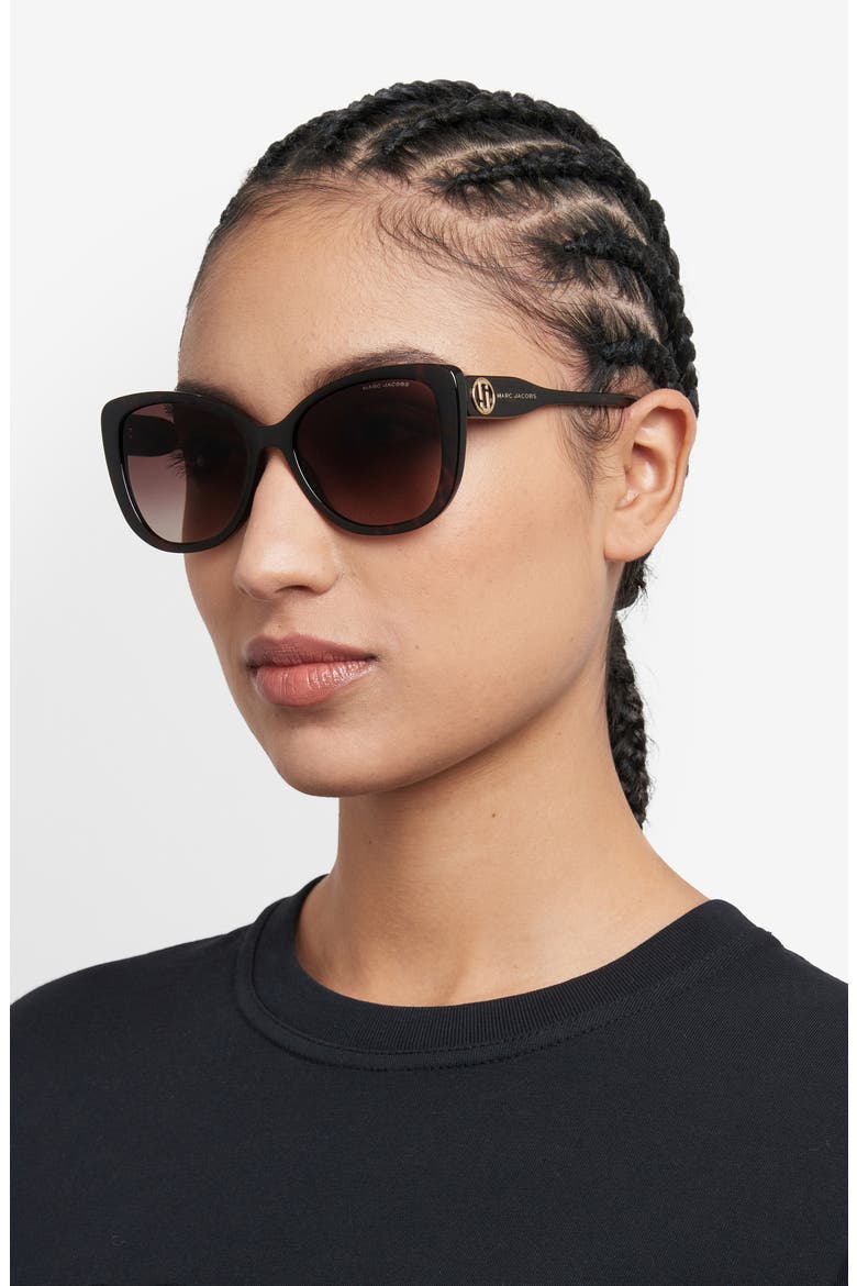 55mm Gradient Cat Eye Sunglasses, Alternate, color, HAVANA/ BROWN