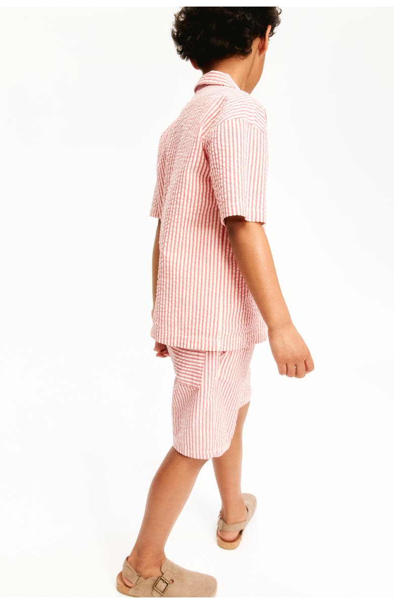 H&M Seersucker shorts, Alternate, color, Red/Striped