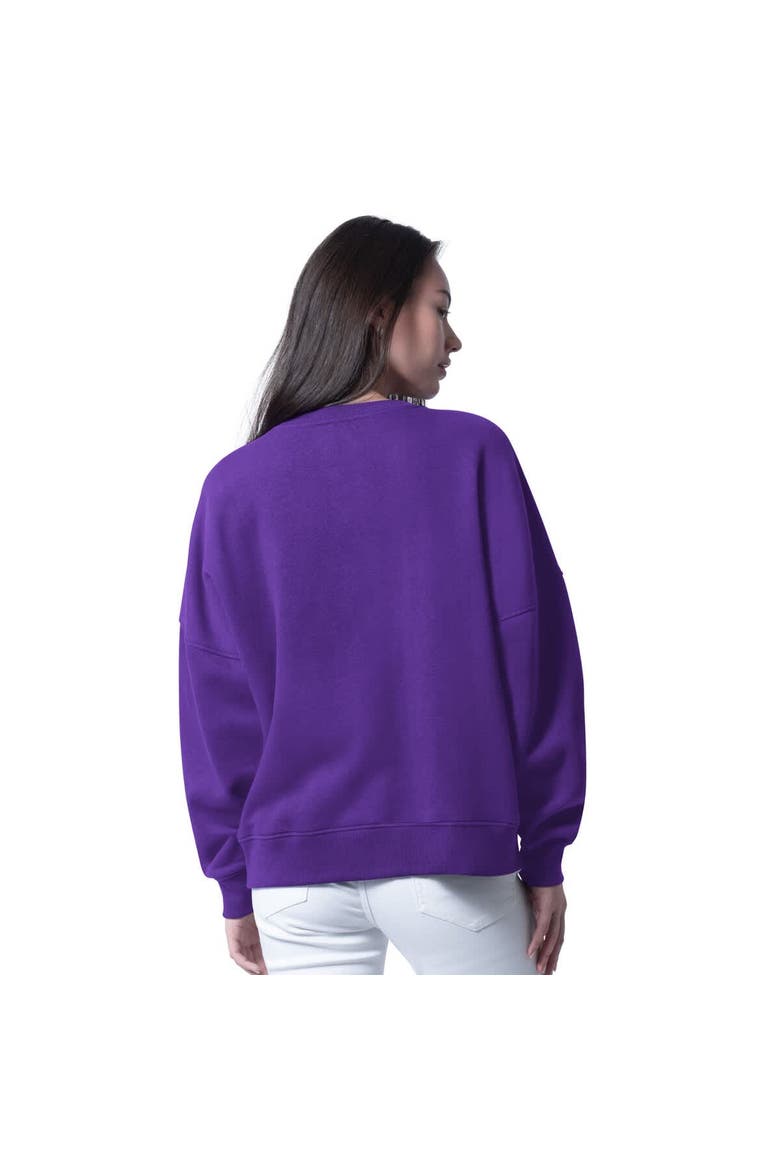Women's G-III 4Her by Carl Banks Purple Minnesota Vikings Oversized Feud Sweatshirt, Alternate, color, Purple