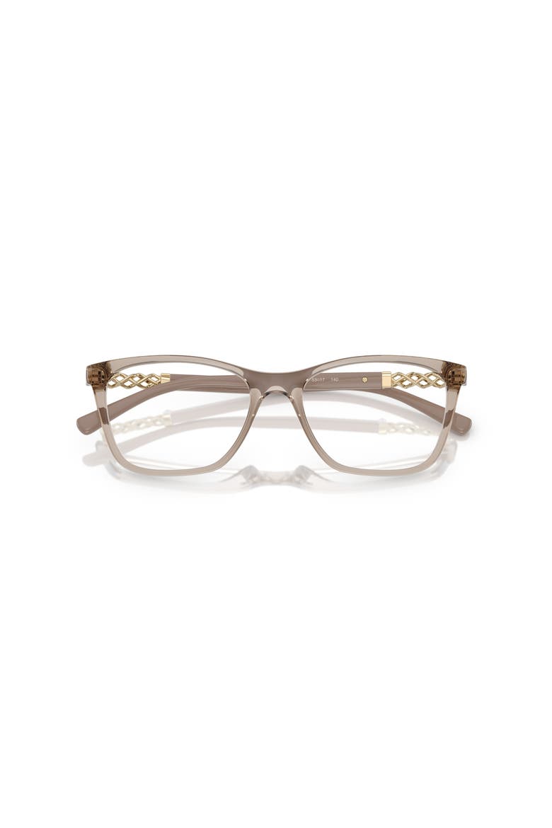 53mm Rectangle optical glasses, Alternate, color, Brown