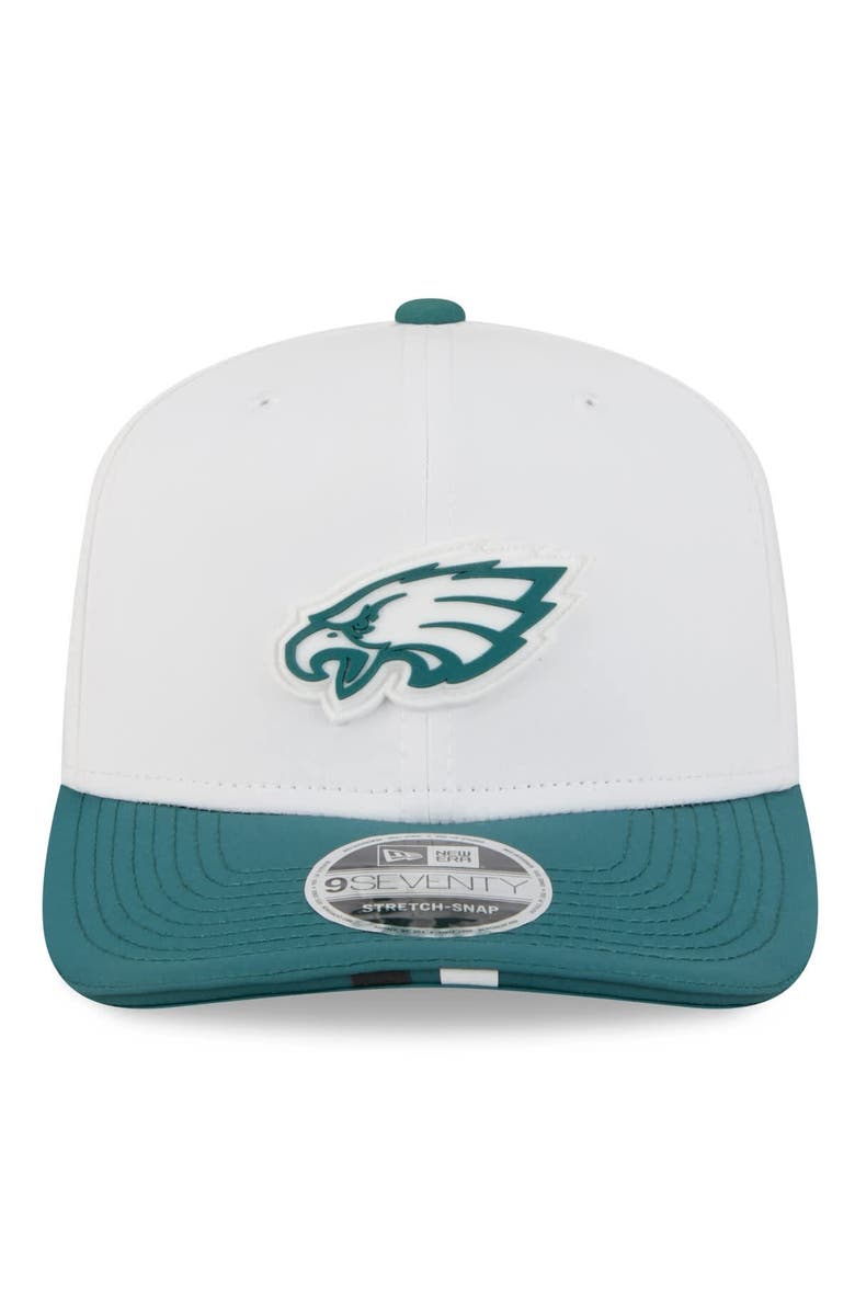 New Era Men's New Era White/Midnight Green Philadelphia Eagles 2025 NFL Training Camp 9SEVENTY Adjustable Hat, Alternate, color, White