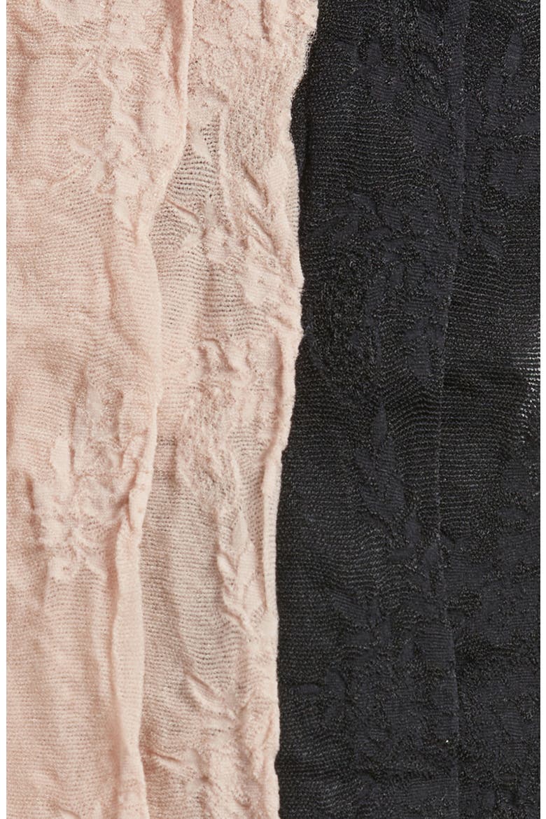 Lacelike Assorted 2-Pack Sheer Crew Socks, Alternate, color, COSMETIC/ BLACK