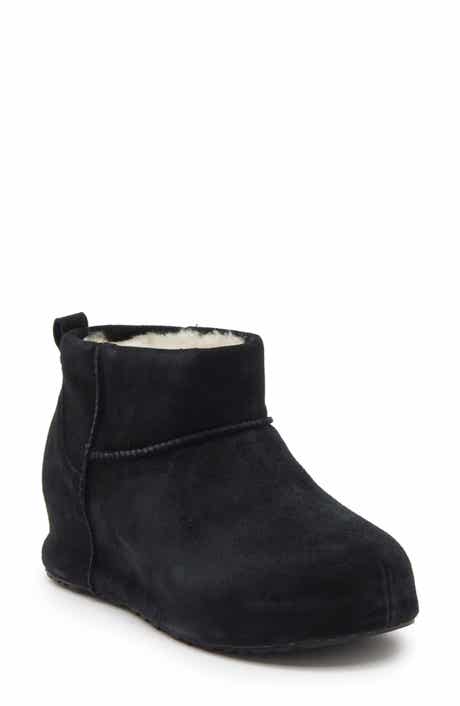 Classic Mini Enwrap Genuine Shearling Leather Boot
