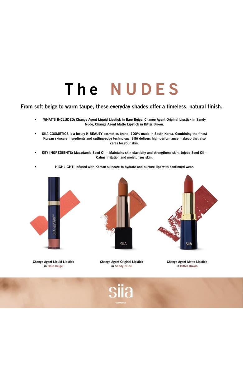 Siia Cosmetics 3-Pc. The Nudes Set, Alternate, color, Nude