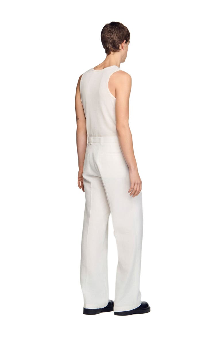 Linen Suit Trousers, Alternate, color, White